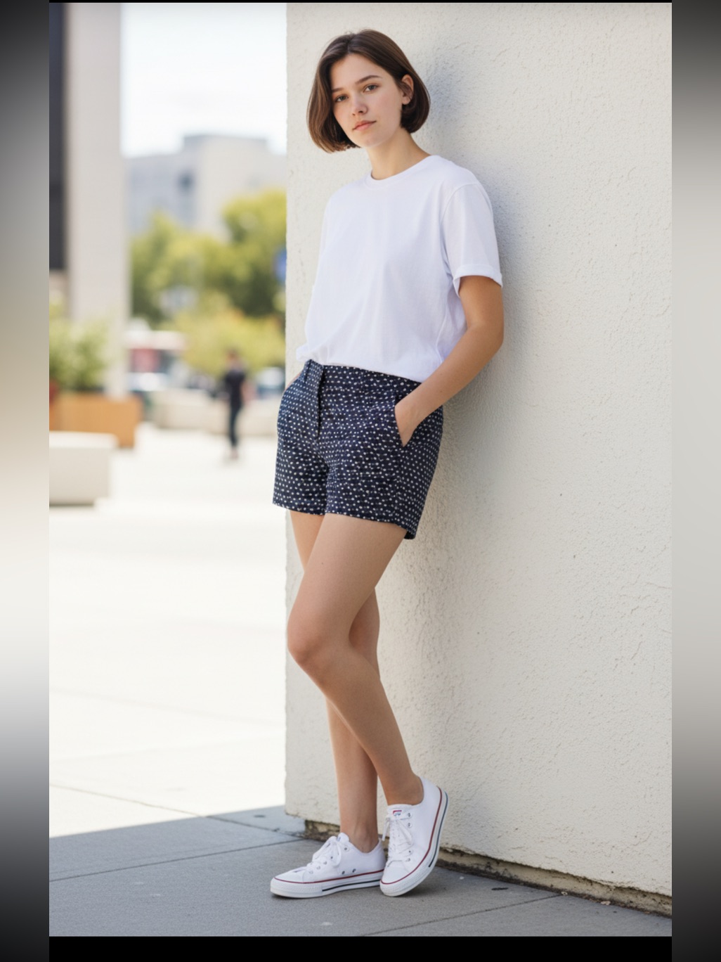 Ann Taylor City Shorts With Nautical Micro-Print Retail $70